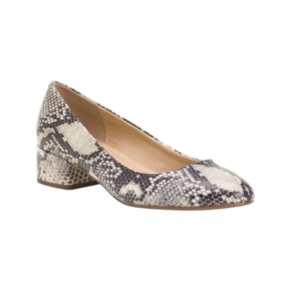 DUNE LONDON Snake Leather Almond Toe Pumps